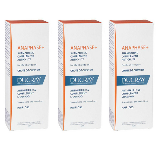 Ducray Anaphase Plus + Antihair Loss Complement Shampoo 200ml (Pack of 3)